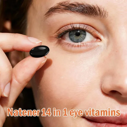 Vista 8 de Vitaminas oculares 14 en 1, 25 mg de luteína, 5 mg de zeaxantina, 24 mg de astaxantina, 800 mg de omega-3 y 100 mg de L-teanina, apoya la salud