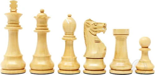 Vista 2 de House of Chess - Piezas de juego de ajedrez para torneos - Piezas únicas de ajedrez Staunton Ringy Rosewood/Boj - Altura del rey: 3.75" (95 mm) - 2