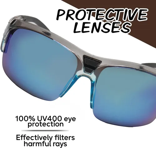 Vista 4 de Universal Studios Jurassic World - Gafas de sol para niños, elegantes, cómodas y duraderas, con protección UV, con funda de transporte suave
