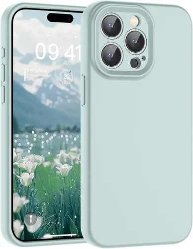 Vista 26 de SUPFINE - Funda diseñada para iPhone 12, silicona líquida premium con [forro de microfibra suave antiarañazos][protección de cámara mejorada], funda