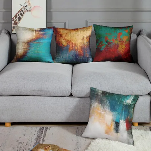 Vista 3 de Britimes - Juego de 4 fundas de almohada decorativas de 18 x 18, para sofá, sillón, decoración del hogar