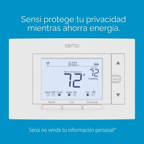 Vista 7 de Sensi - Termostato inteligente, 100 años de experiencia, Wi-Fi, privacidad de datos, programable, fácil de instalar, funciona con Alexa, certificado