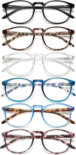 Vista 11 de GIBLOGO Reading Glasses for Women/Men Eye Glasses Blue Light Reading Glasses Cheaters Eyeglasses