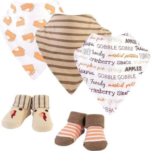 Vista 139 de Hudson Baby Conjunto de babero y calcetines unisex de algodón para bebé