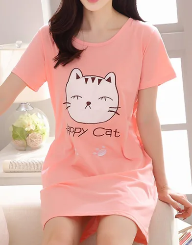 Vista 4 de Vopmocld Camisón suave de verano de manga corta para niñas grandes