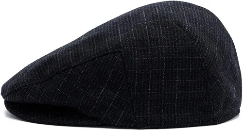 Vista 3 de Sombrero de Newsboy para hombre con orejeras gorras planas de hiedra Gatsby Cabbie