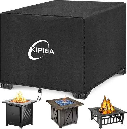 Vista 11 de Kipiea Funda rectangular para hoguera de 42 x 24 pulgadas, resistente 600D mejorada, 100% impermeable, resistente a los rayos UV y al desgarro