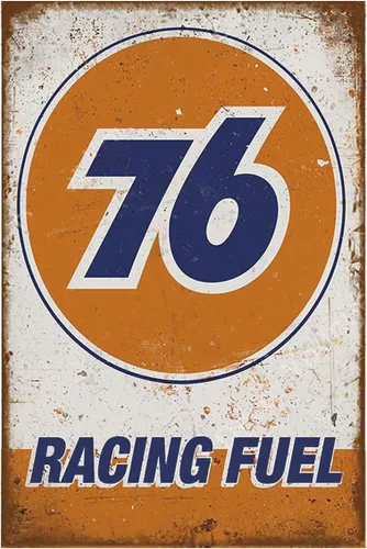 Vista 3 de Paquete de 5 carteles de lata retro vintage, carteles de metal para coche de gasóleo para garaje, barra de cueva, 8 x 12 pulgadas