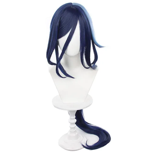 Vista 14 de Genshin Impact - Peluca de cosplay de anime con gorra de peluca gratis (Ayaka)