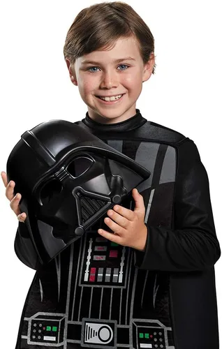 Vista 5 de Disfraz de Darth Vader de Lego para niños, disfraz clásico de personajes infantiles con temática de Star Wars