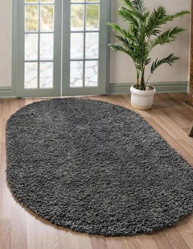 Vista 496 de Unique Loom Colección Davos Shag - Alfombra Lino