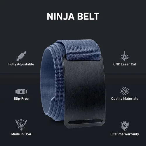 Vista 2 de GRIP6 Classic Belt - 1.5-Inch Adjustable Nylon Belts - Versatile Lifestyle and Tactical Belt for Men and Women