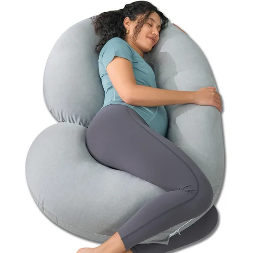 Vista 11 de INSEN Almohada de embarazo refrescante, almohada de maternidad para mujeres embarazadas (azul refrescante)