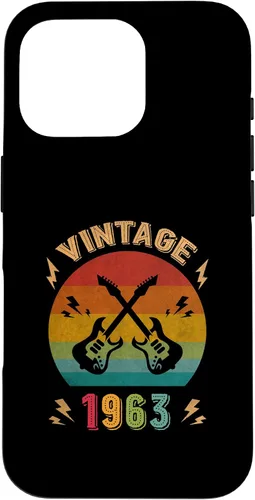 Vista 20 de Vintage 1963 Birthday Guitar Player 63th Guitarist Birthday Case for iPhone 17