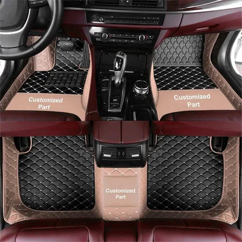 Vista 5 de Tapete para piso de automóvil hecho a medida para el 96% de los modelos de automóvil, cobertura completa, protección interior, impermeable, Beige