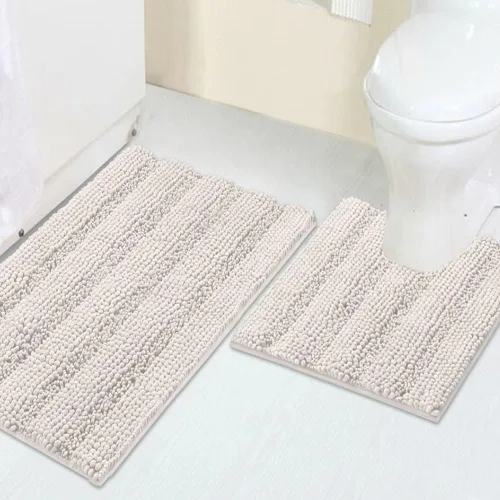 Vista 85 de Turquoize Alfombra de baño de chenilla de lujo para baño, extra absorbente, alfombra de ducha de microfibra antideslizante para baño, alfombra Aqua