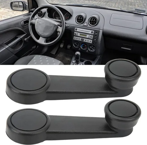 Vista 3 de Fydun 2 unids elevalunas de coche manivela manija de puerta reguladores manuales para tránsito enfoque escolta