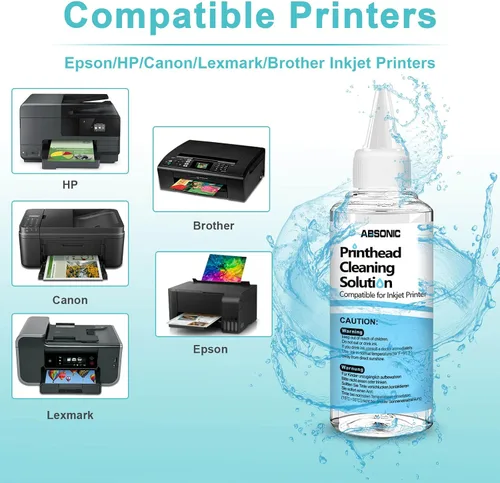 Vista 3 de Kit de limpieza para impresoras Epson, Kit de limpieza de cabezal para HP, Limpiador de cabezal de impresora de inyección de tinta para Canon