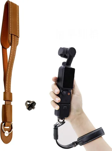 Vista 8 de Correa de mano para cámara fotográfica, correa de muñeca, soporte para DJI Osmo Pocket 3 Camera Wristband Hand Grip Negro