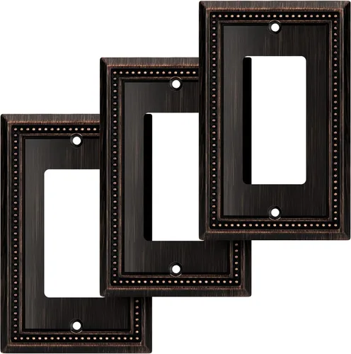 Vista 133 de Henne Bery Sunken Pearls Placa de Pared Decorativa de Servicio Pesado Placa de Interruptor Cubierta de Tomacorriente