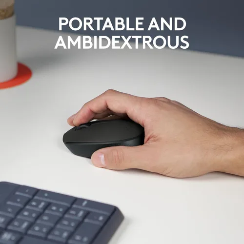 Vista 3 de Logitech M170 ratón inalámbrico para PC, Mac, portátil, 2.4 GHz con receptor USB Mini, seguimiento óptico, vida útil de la batería de 12 meses