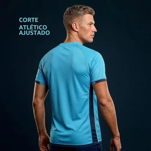 Vista 3 de Arcarius Camiseta Pro de Fútbol para Hombre – Uniforme de Partido o Portero con Absorción de Humedad Azul claro