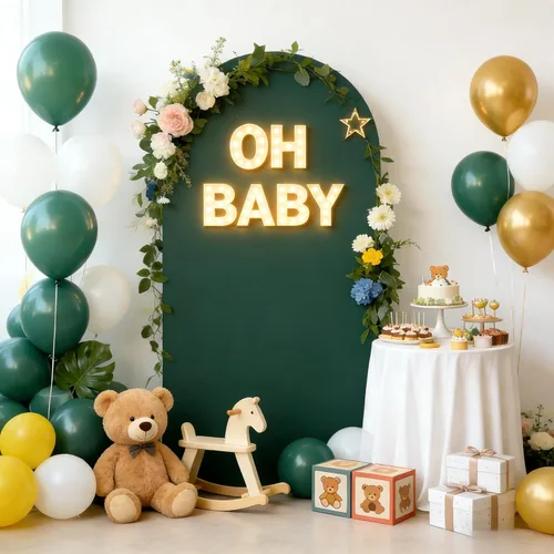 Vista 229 de Baby Blue Arch Backdrop Cover, 6FT Spandex Fitted Wedding Arch Stand Covers Round Top Chiara Backdrop Cover for Birthday Party Ceremony Banquet Azul