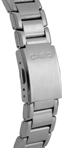 Vista 3 de Casio EF316D-2AV Edifice - Reloj de cuarzo de acero inoxidable plateado con esfera azul