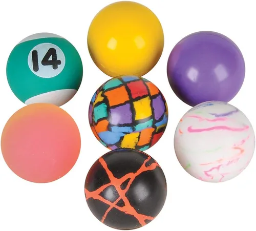 Vista 3 de Bedwina Bolas de Rebote a Granel - (1 pulgada/27 mm) Variedad de Bolas de Rebote de Alta Capacidad Mezcla Assortida, Bolas de Goma Pequeños