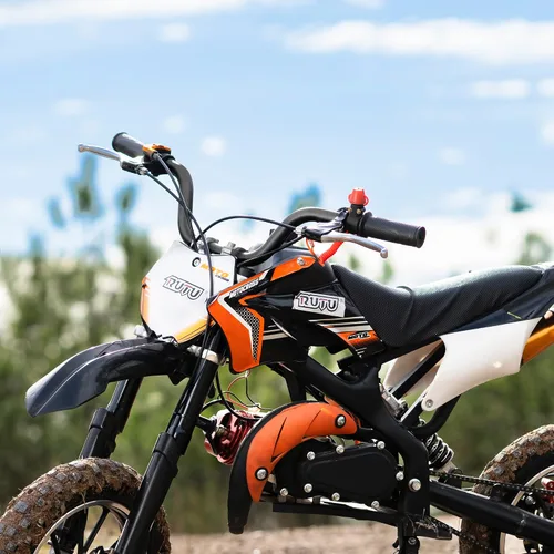 Vista 5 de RUTU - Manillares de 7/8 pulgadas para moto de cross para niños de 49-70 cc, barra de mango resistente para 2 tiempos ATV Dirt Bike KX, scooter Negro