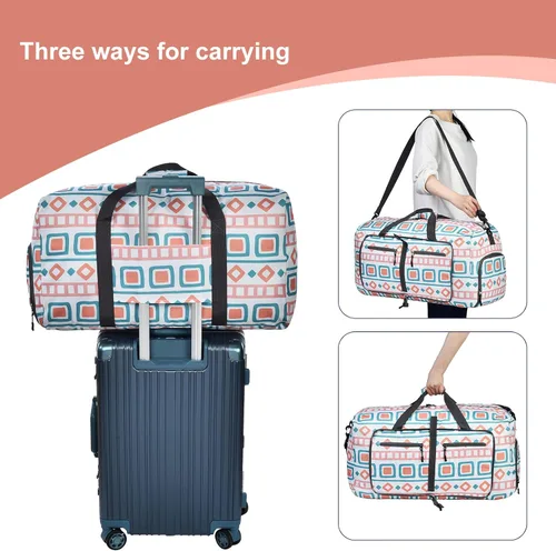 Vista 4 de Bolsa de viaje con compartimento para zapatos, unisex, resistente al agua