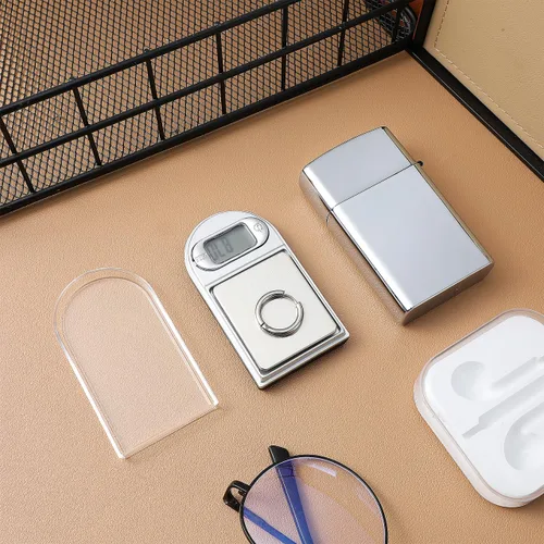 Vista 3 de IMIKEYA Mini báscula digital de bolsillo de 200/0.00 oz, báscula de joyería en forma más ligera, de acero inoxidable con batería con pantalla LCD