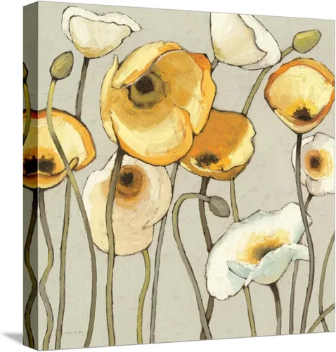 Vista 11 de ART Cuadro decorativo para pared de Jaune Gris II sobre marco negro, 21 x 21 pulgadas