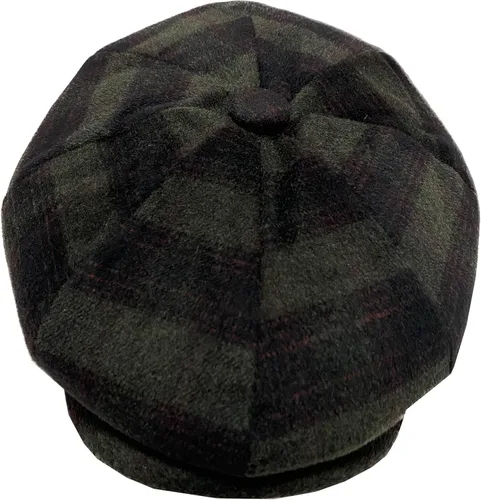 Vista 6 de Sombrero clásico de 8 paneles de mezcla de lana Newsboy Snap Brim Collection para hombre 2317-gris oscuro