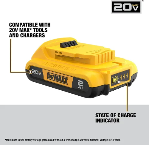 Vista 3 de DEWALT DCB203-2 20V 2 baterías compactas XR de iones de litio