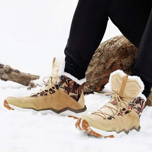 Vista 7 de RAX - Botas de invierno para hombre con forro de piel alta