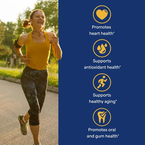 Vista 3 de Puritan's Pride Coenzima CoQ10 de 100 mg, suplemento dietético para la salud del corazón, presión arterial, salud de las encías orales y apoyo