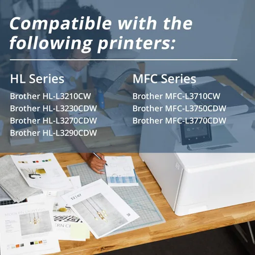 Vista 5 de Cartucho de tóner compatible con CHIP para Brother Tn227 (amarillo, paquete de 1) (TN227Y)