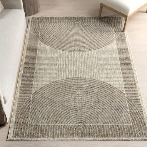 Vista 10 de Nuloom Aadhya - Alfombra geométrica de 2 x 8 pies para sala de estar, dormitorio, comedor, entrada, pasillo, color marrón claro