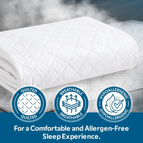Vista 5 de Guardmax Protector de colchón acolchado impermeable Funda hipoalergénica Transpirable Barrera sin ruido Individual (39 x 75 x 13)