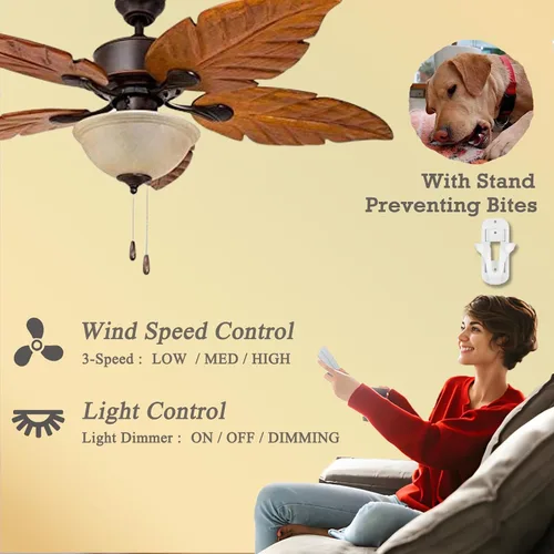 Vista 3 de Kit de control remoto universal de ventilador para Hunter, 3 velocidades con atenuador de luz Compatible con Hunter, Harbor Breeze, Hampton Bay