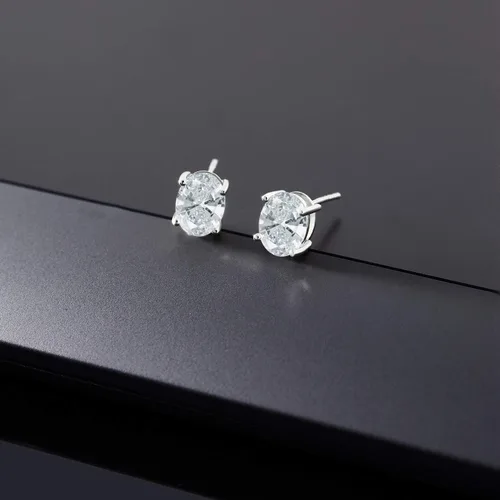 Vista 33 de Gem Stone King Aretes de oro de 14 quilates con piedra natal ovalada de 0.315 x 0.236 in Aretes de oro para mujer