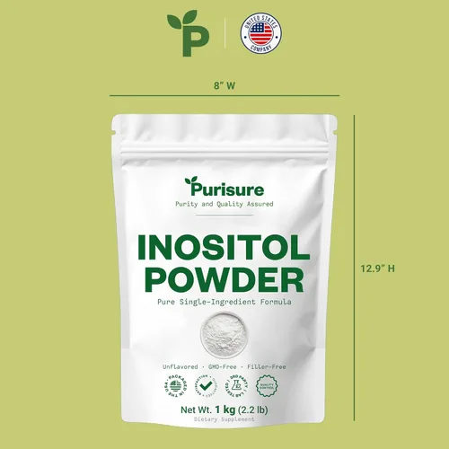 Vista 7 de Purisure Inositol en polvo, 2.2 lbs, fertilidad, equilibrio hormonal y apoyo ovárico, polvo de inositol puro, suplemento de inositol para apoyar