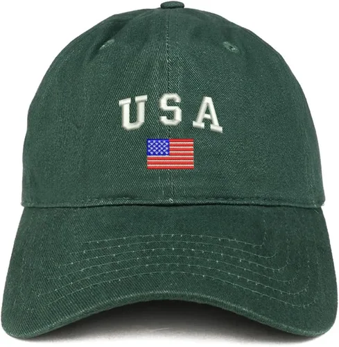 Vista 3 de Gorra patriótica bordada con bandera estadounidense y Estados Unidos Negro