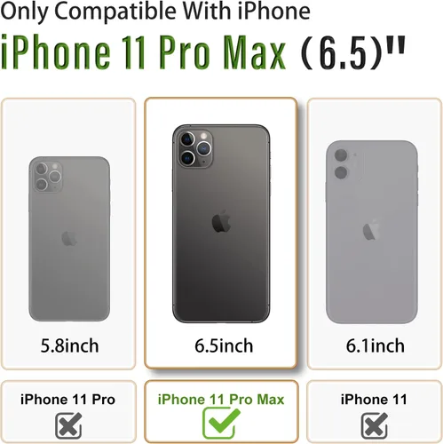 Vista 2 de Buleens Funda para iPhone 11 Pro Max Astronauta, Fundas Transparentes para iPhone 11 ProMax con Papel con Purpurina y Soporte de Astronauta, Mujeres