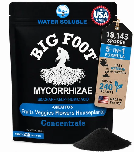 Vista 11 de Big Foot Mycorrhizae para Plantas, Plantas en Maceta y Jardines - Concentrado que se Disuelve Completamente en Agua, Fertilizante Orgánico Todo