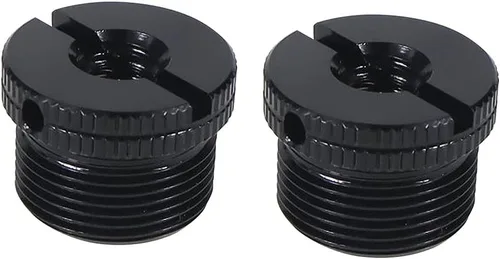 Vista 13 de Tornillo macho D18 1/4-20 3/8-16 hembra a 5/8-27 x 9 5/8-11 x 9 tornillos macho con agujeros laterales reforzados Tornillo de conversión para Negro