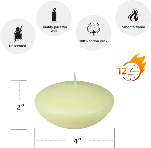 Vista 5 de Zest Candle Velas plegables de 3 piezas, 4 pulgadas, marfil