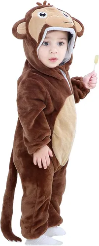 Vista 8 de BJWEO - Lindo disfraz para bebé niñas y niños pequeños y recién nacidos disfraz de Navidad Halloween enterizo de invierno piyamas de cosplay