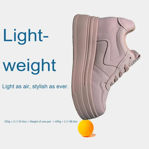 Vista 5 de 3.0 in con cordones de ocio calzado transpirable cuña talón femenino moda zapatillas cómodas mujeres casaul zapatos